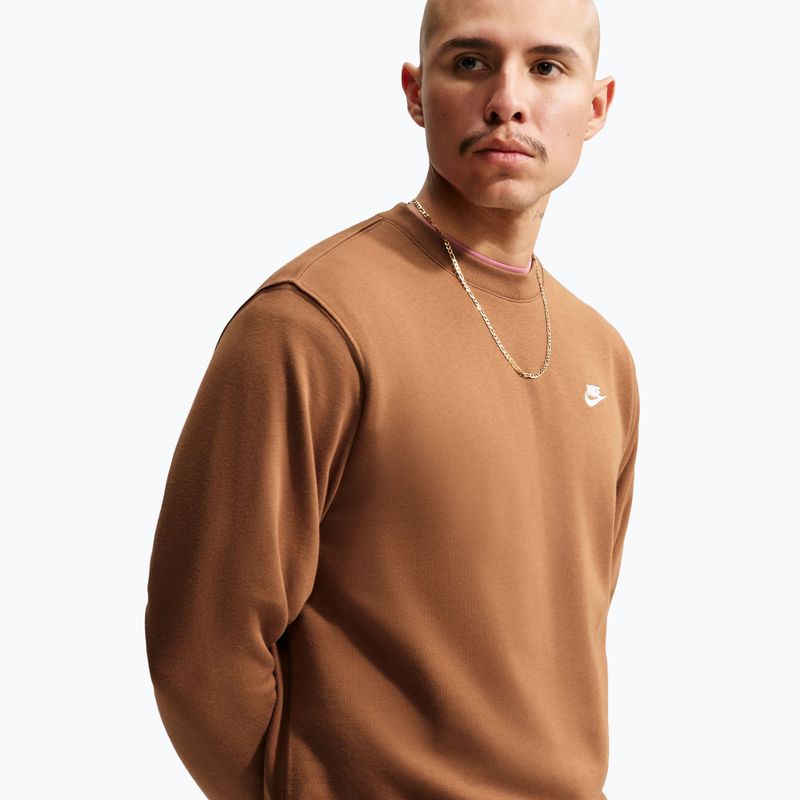 Herrenpullover Nike Club ale brown/white 4