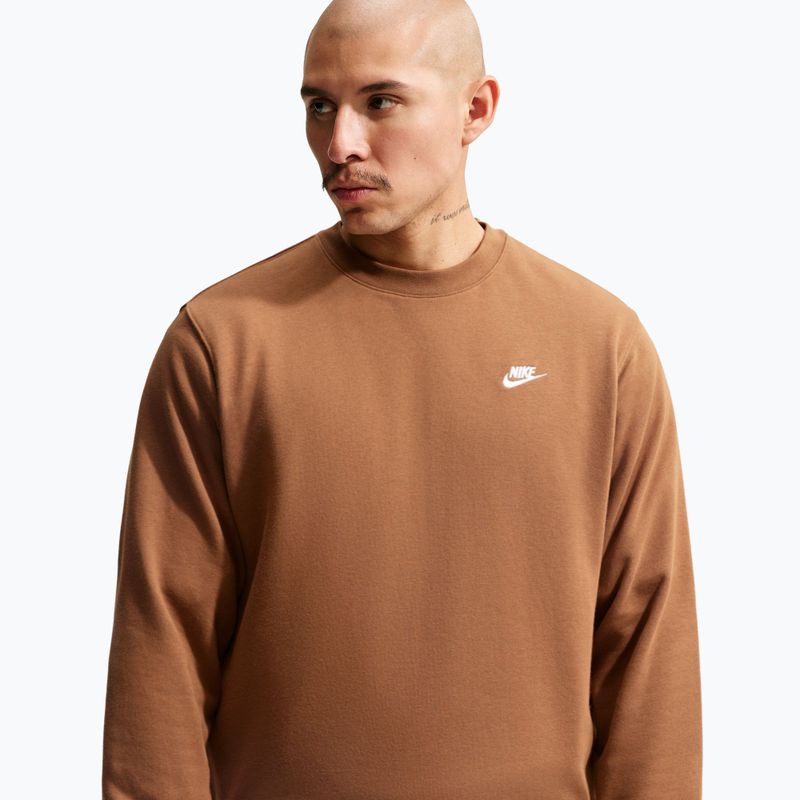 Herrenpullover Nike Club ale brown/white 5
