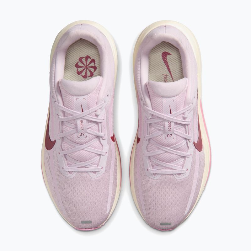Laufschuhe für Damen Nike Quest 7 bleached lilac/sail/pink rise/pink smoke 5