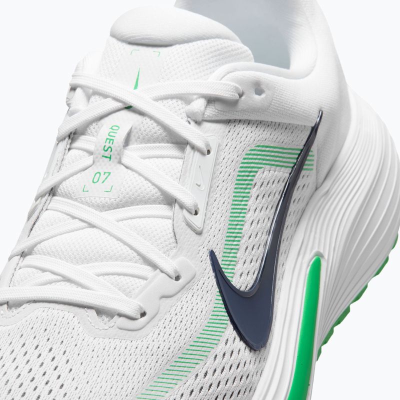 Herren-Laufschuhe Nike Quest 7 white/green spark/midnight navy 7