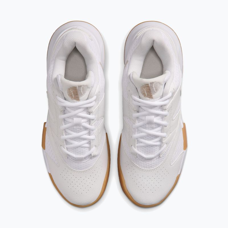 Damen Tennisschuhe Nike Court Lite 4 White/Summit White/Linen/Light Orewood Brown 5