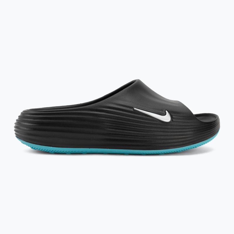 Herren-Badelatschen Nike ReactX Rejuven8 black/gamma blue/metallic silver 2