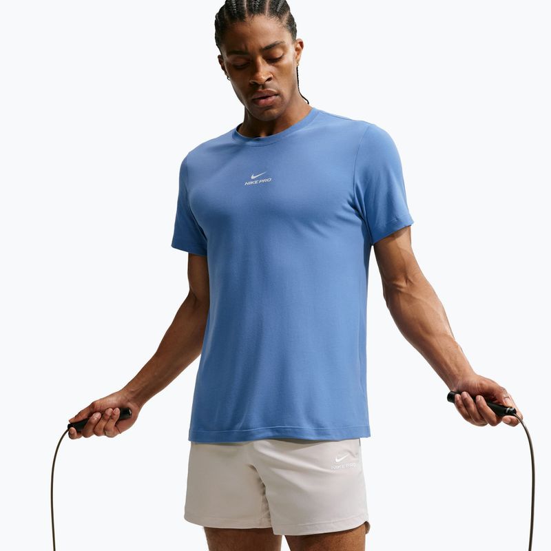 Trainings-T-Shirt Herren Nike Pro indigo storm/white 5