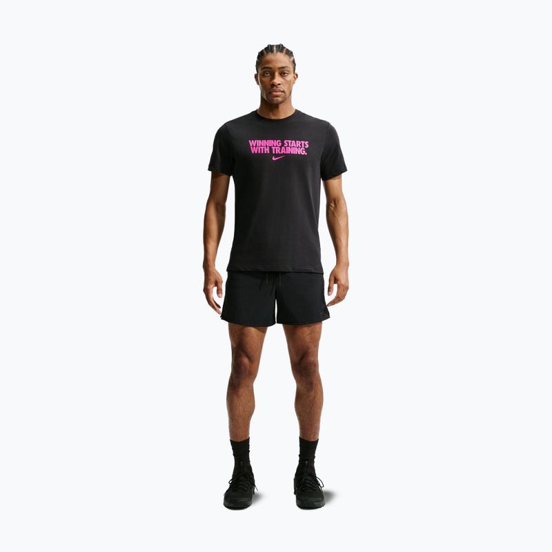 Trainings-T-Shirt Herren Nike Dri-Fit Winning black/hyper pink 7