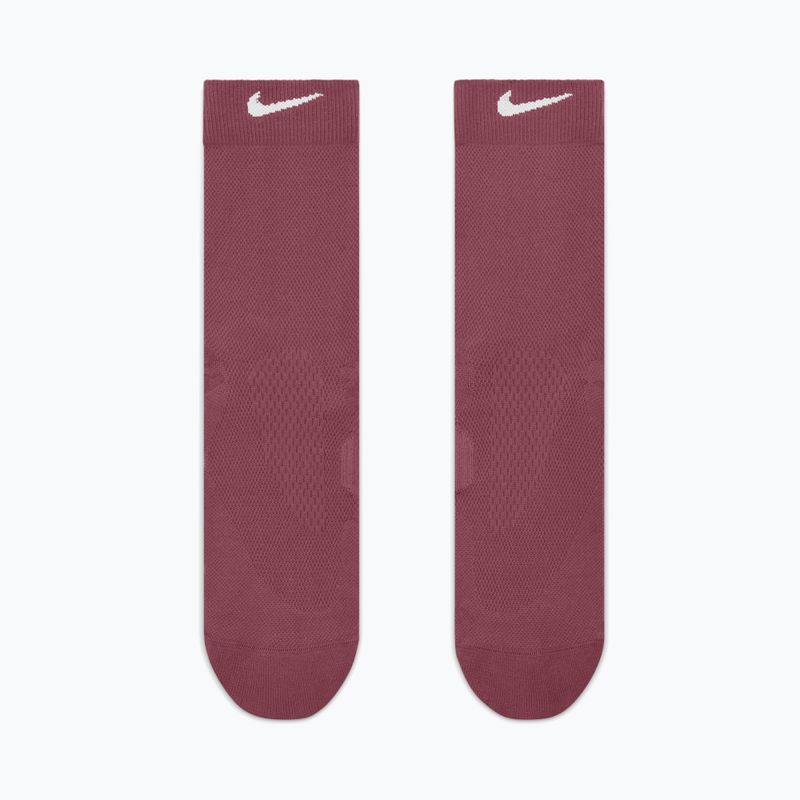 Socken Nike Run Midweight Crew pink smoke/pink rise/white 2