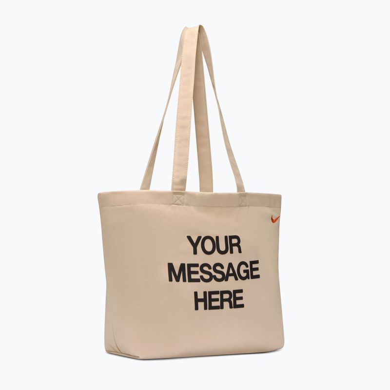 Tasche Nike Heritage "Your Message Here" Tote 22 l oatmeal/safety orange/safety orange 2
