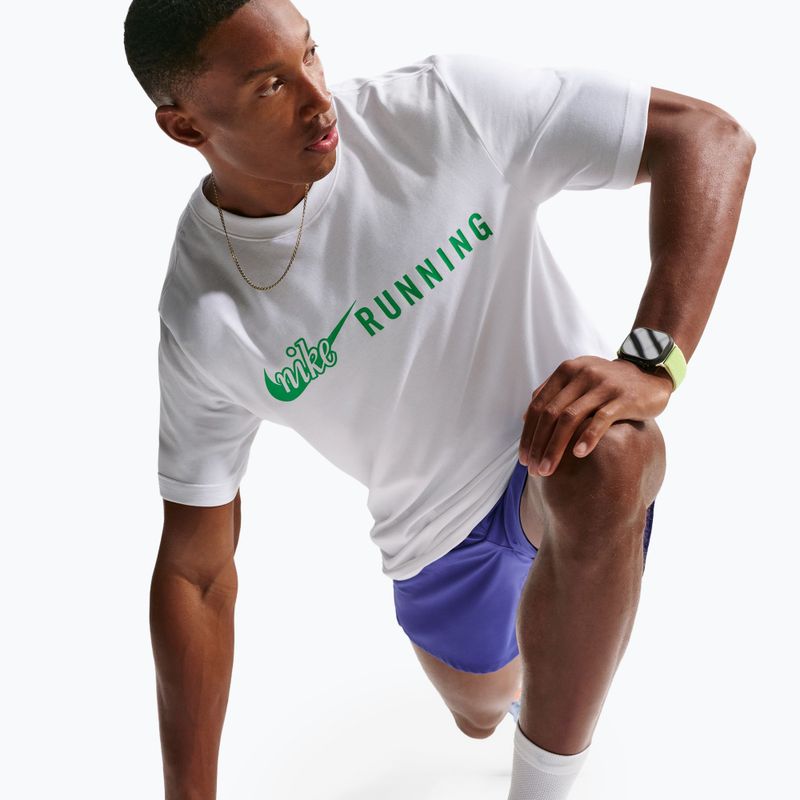 Herren-Laufshirt Nike Dri-Fit Running T-Shirt white/green spark 6