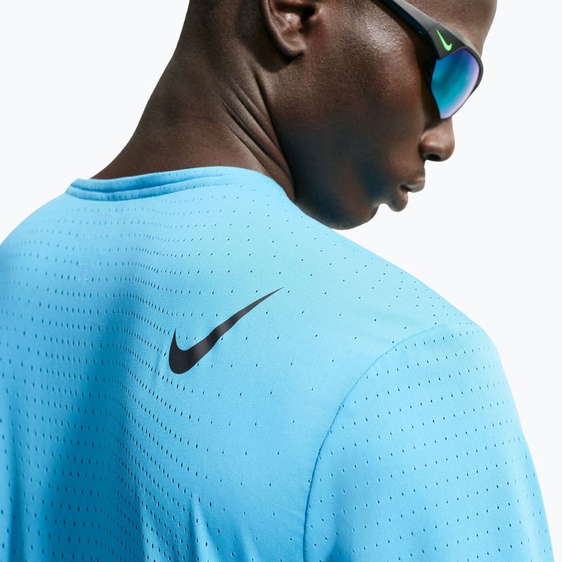 Herren-Laufshirt Nike AeroSwift light current blue/black 5