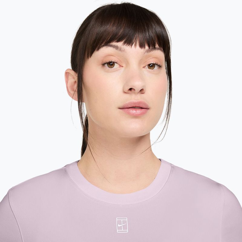 Damen-Tennisshirt Nike Court Dri-Fit Advantage bleached lilac/white 3