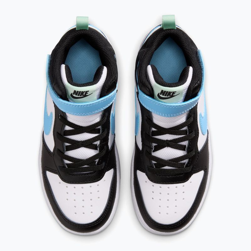Kinderschuhe Nike Court Borough Mid 2 white/black/arctic green/football blue 4