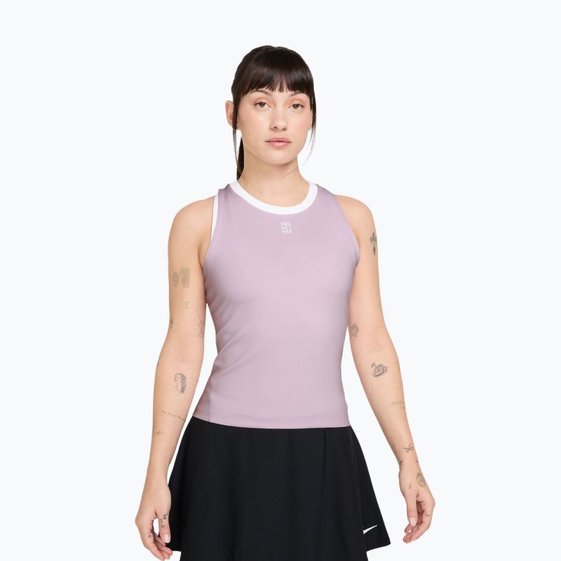 Damen-T-Shirt Nike Court Dri-Fit Advantage bleached lilac/white