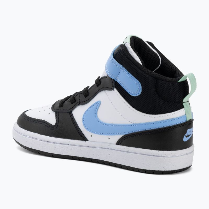 Kinderschuhe Nike Court Borough Mid 2 white/black/arctic green/football blue 3