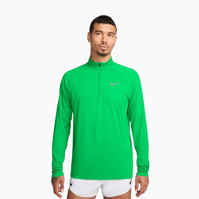 Laufsweatshirt für Herren Nike Stride 1/4 Zip Dri-Fit green spark