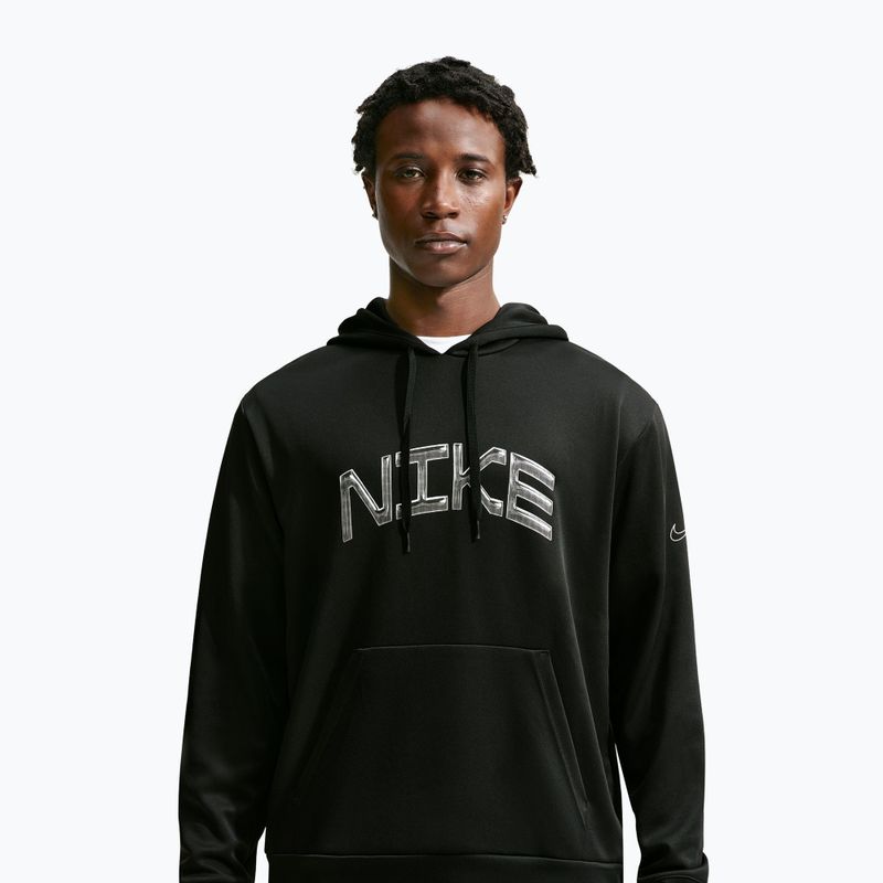 Herren-Trainingssweatshirt Nike Dri-FIT UV Pullover Hoodie black/white 3