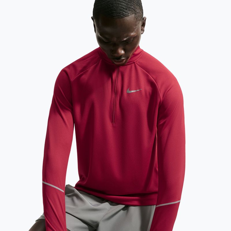 Laufsweatshirt für Herren Nike Miler Dri-Fit UV 1/2 Zip tough red 4