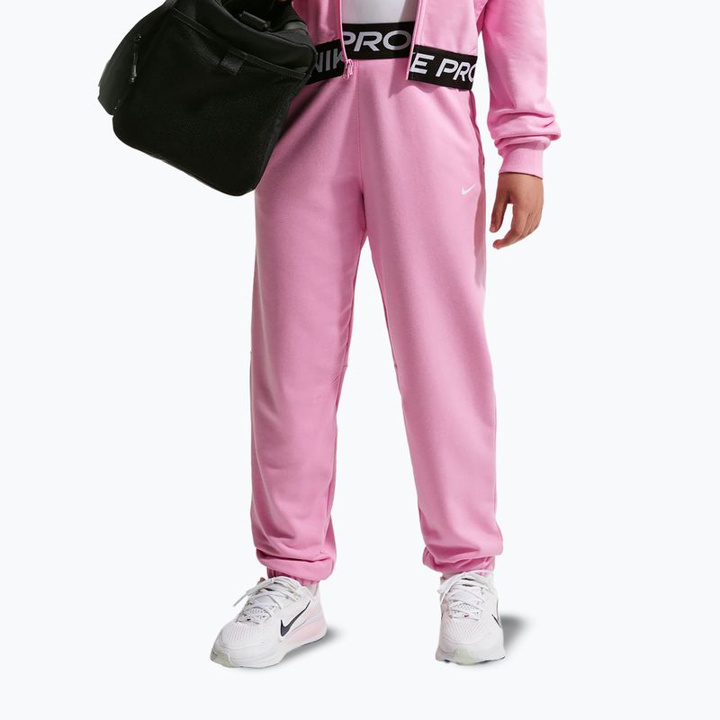 Kinderhose Nike Pro Fleece pink rise/pink rise/black/white