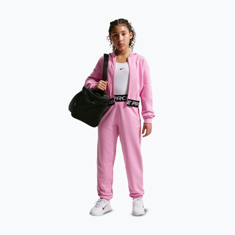 Kinderhose Nike Pro Fleece pink rise/pink rise/black/white 7