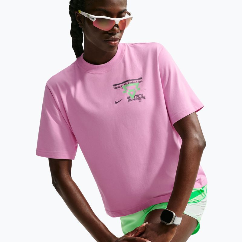 Damen-Laufshirt Nike Swift Dri-Fit pink rise/illusion green 4