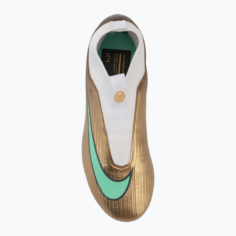 Kinder-Fußballschuhe Nike Jr. Mercurial Superfly 11 Academy "Kylian Mbappé" metallic gold/green glow 5