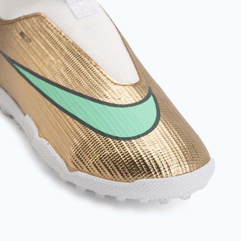 Kinder-Fußballschuhe Nike Jr. Mercurial Superfly 11 Academy "Kylian Mbappé" metallic gold/green glow 7