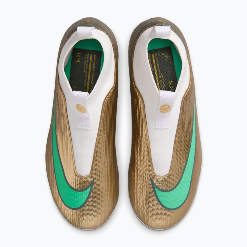 Kinder-Fußballschuhe Nike Jr. Mercurial Superfly 11 Academy "Kylian Mbappé" metallic gold/green glow 4