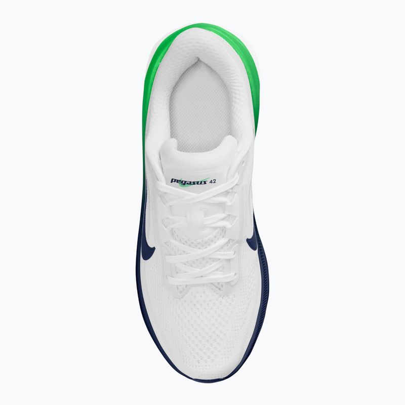 Nike Pegasus 42 Laufschuhe weiß/grüner Funke/mittleres Marineblau 11