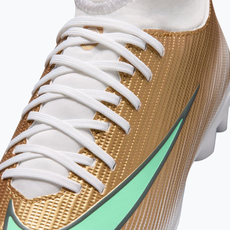 Kinder-Fußballschuhe Nike Jr. Mercurial Superfly 11 Club "Kylian Mbappé" metallic gold/green glow 5