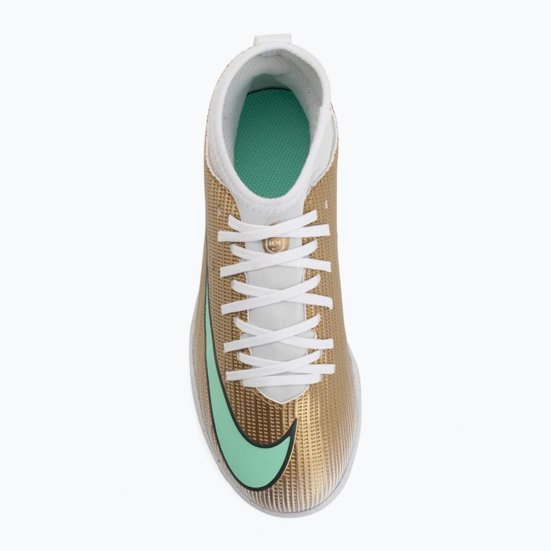 Kinder-Fußballschuhe Nike Jr. Mercurial Superfly 11 Club "Kylian Mbappé" metallic gold/green glow 5