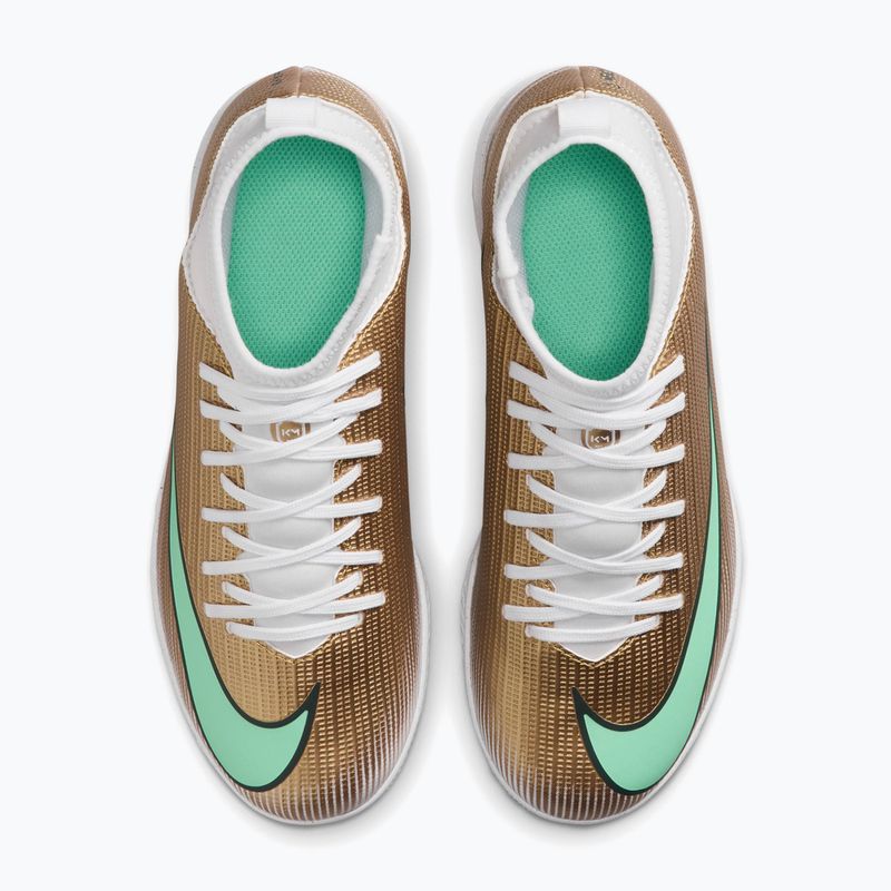 Kinder-Fußballschuhe Nike Jr. Mercurial Superfly 11 Club "Kylian Mbappé" metallic gold/green glow 4