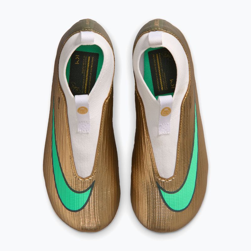 Kinder-Fußballschuhe Nike Jr. Mercurial Superfly 11 Academy "Kylian Mbappé" metallic gold/green glow 4