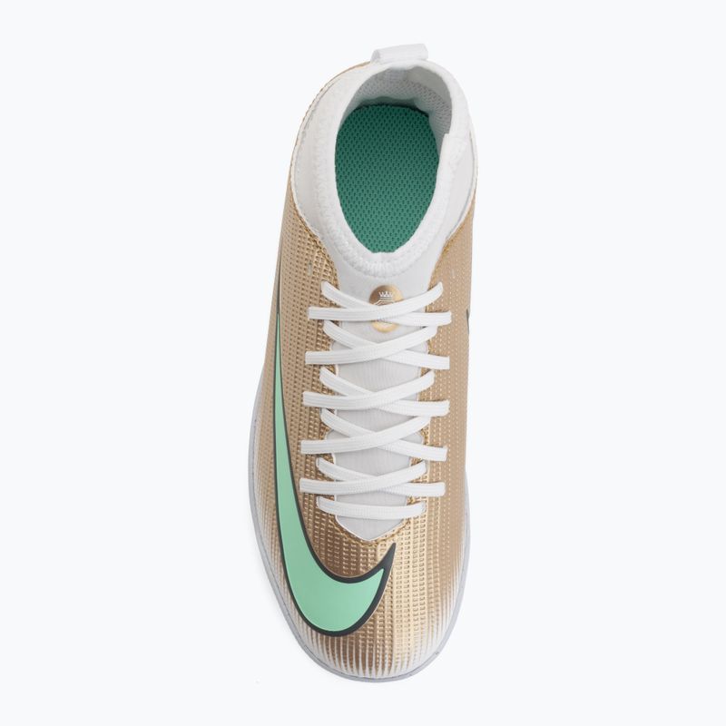 Kinder-Fußballschuhe Nike Jr. Mercurial Superfly 11 Club "Kylian Mbappé" metallic gold/green glow 5