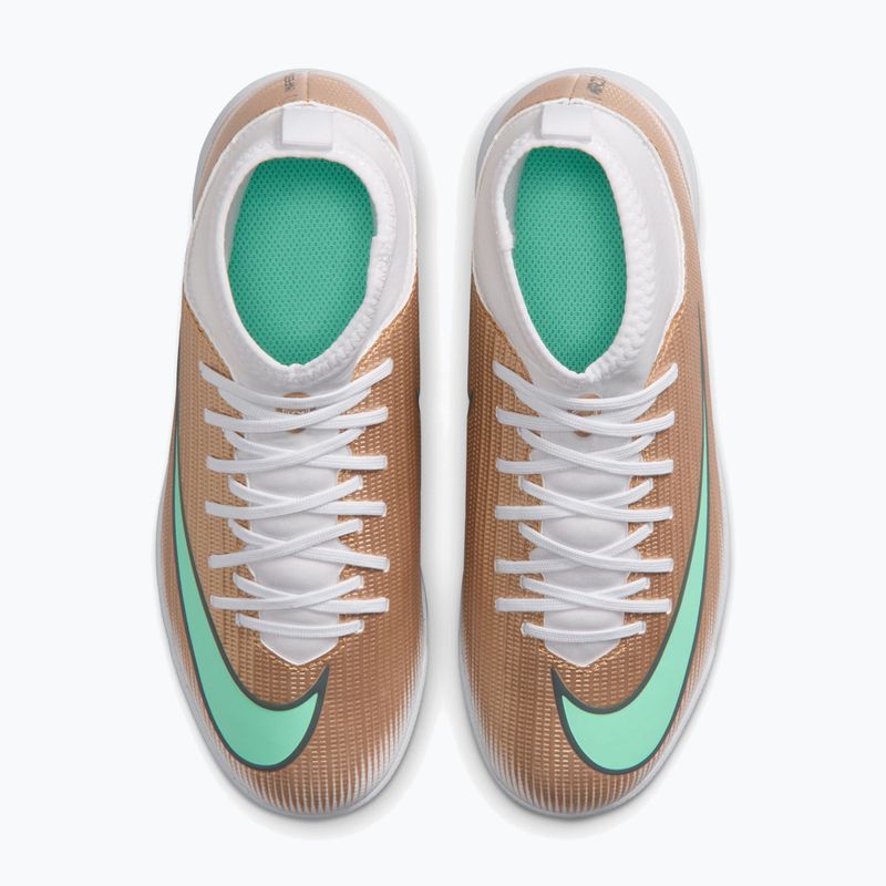Kinder-Fußballschuhe Nike Jr. Mercurial Superfly 11 Club "Kylian Mbappé" metallic gold/green glow 4