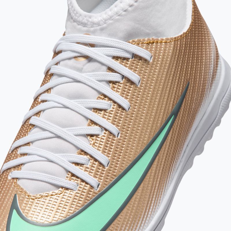 Kinder-Fußballschuhe Nike Jr. Mercurial Superfly 11 Club "Kylian Mbappé" metallic gold/green glow 5