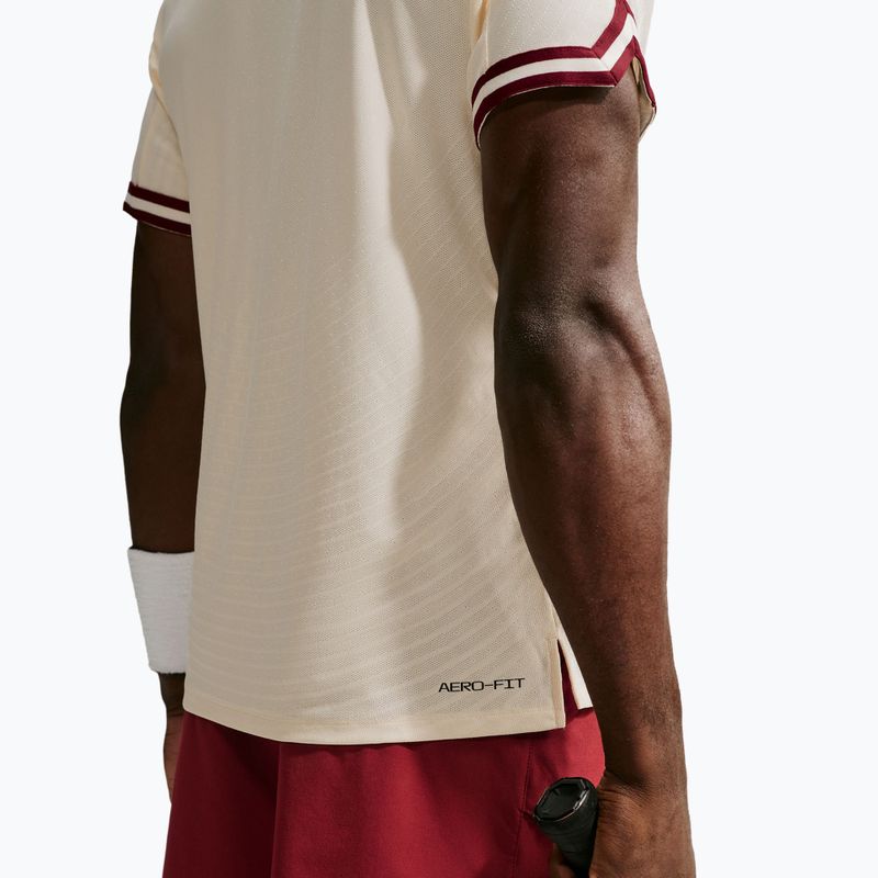 Poloshirt Nike Court Slam Aero-Fit Pale Ivory/Team Red 5