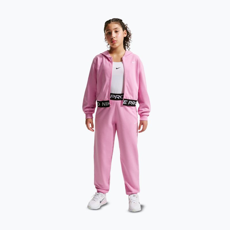 Kinder-Sweatshirt Nike Pro Fleece pink rise/pink rise/black/white 7