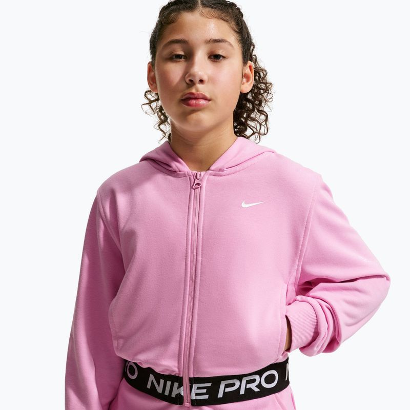 Kinder-Sweatshirt Nike Pro Fleece pink rise/pink rise/black/white 3