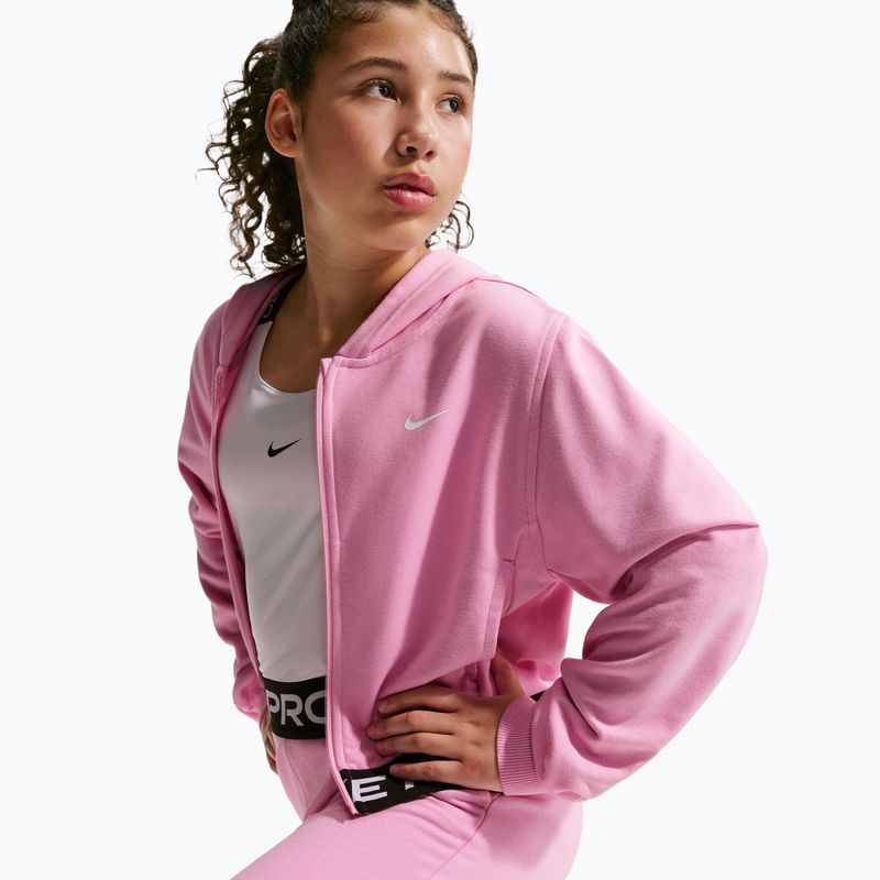 Kinder-Sweatshirt Nike Pro Fleece pink rise/pink rise/black/white 5