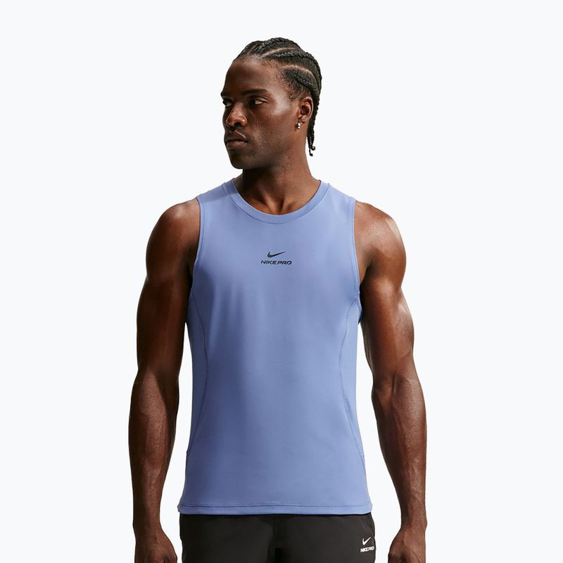 Trainings-T-Shirt Herren Nike Pro indigo storm/black