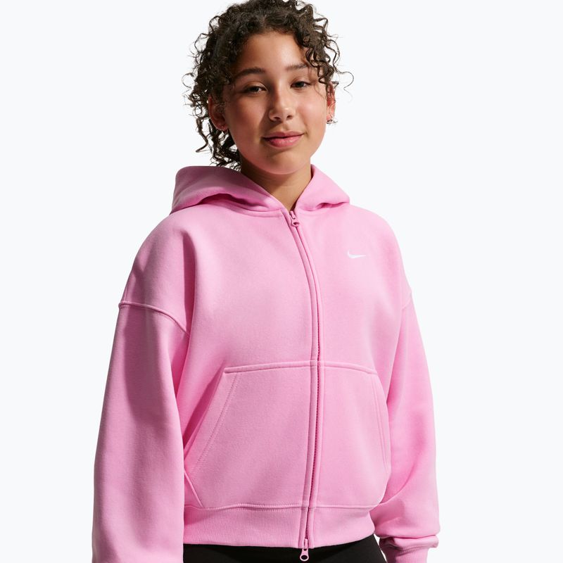 Kinder-Sweatshirt Nike Sportswear Studio Fleece pink rise/white 4