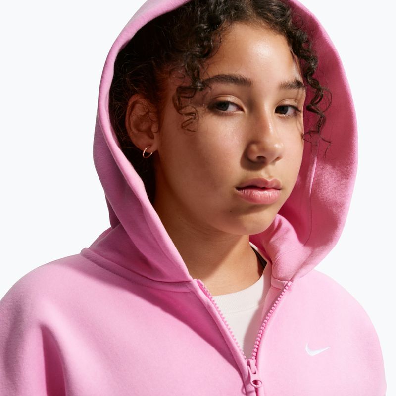 Kinder-Sweatshirt Nike Sportswear Studio Fleece pink rise/white 6