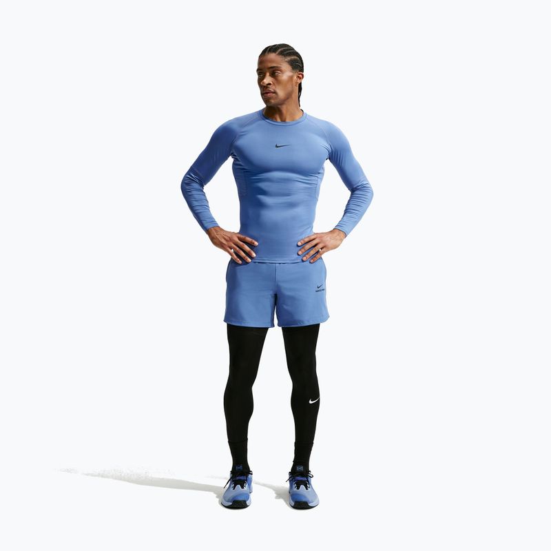 Herren-Trainingslangarmshirt Nike Pro indigo storm/black 2