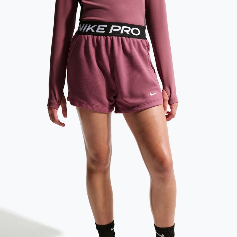 Kindershorts Nike Pro Fleece pink smoke/pink smoke/black/white 4
