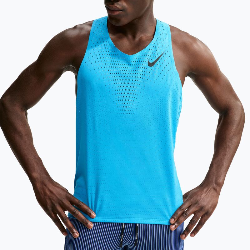 Herren-Laufshirt Nike AeroSwift light current blue/black 4
