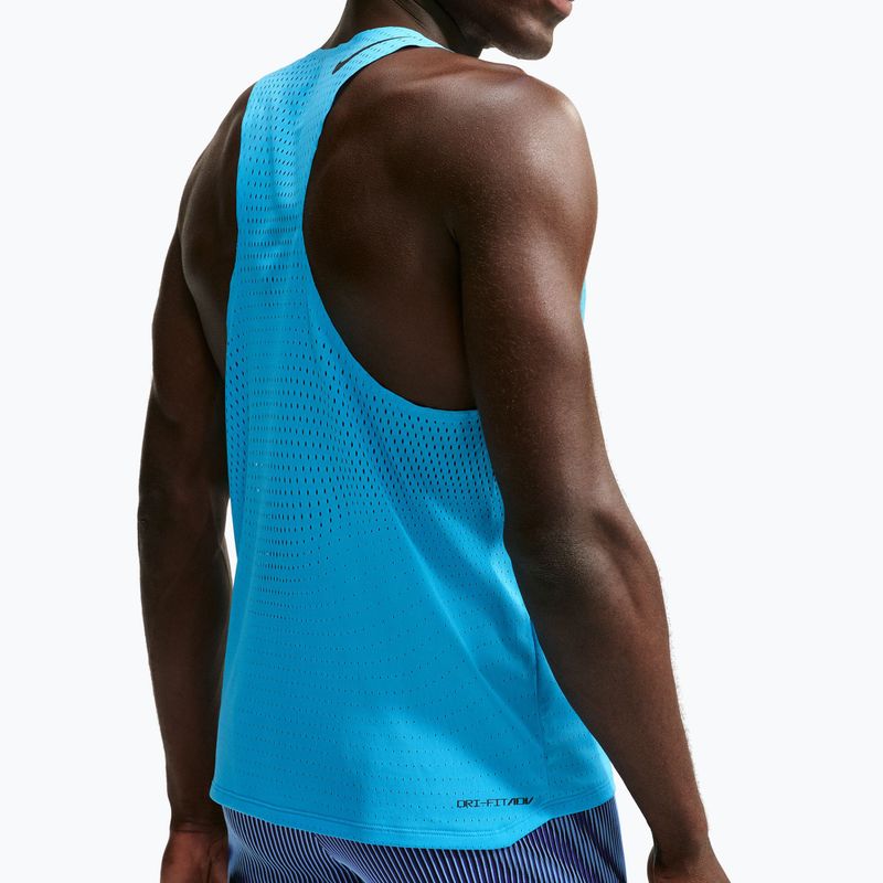 Herren-Laufshirt Nike AeroSwift light current blue/black 5