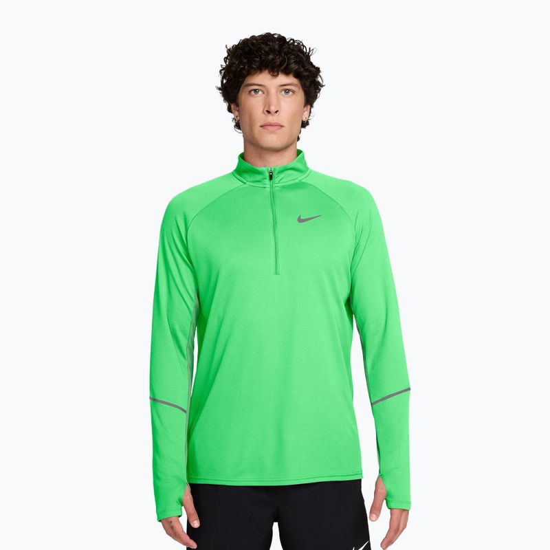 Laufsweatshirt für Herren Nike Miler Dri-Fit UV 1/2 Zip illusion green
