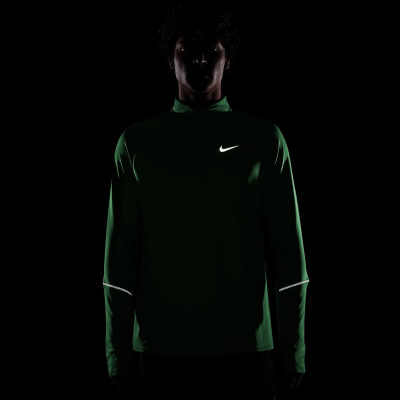 Laufsweatshirt für Herren Nike Miler Dri-Fit UV 1/2 Zip illusion green 4