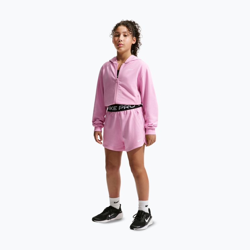 Kindershorts Nike Pro Fleece pink rise/pink rise/black/white 2