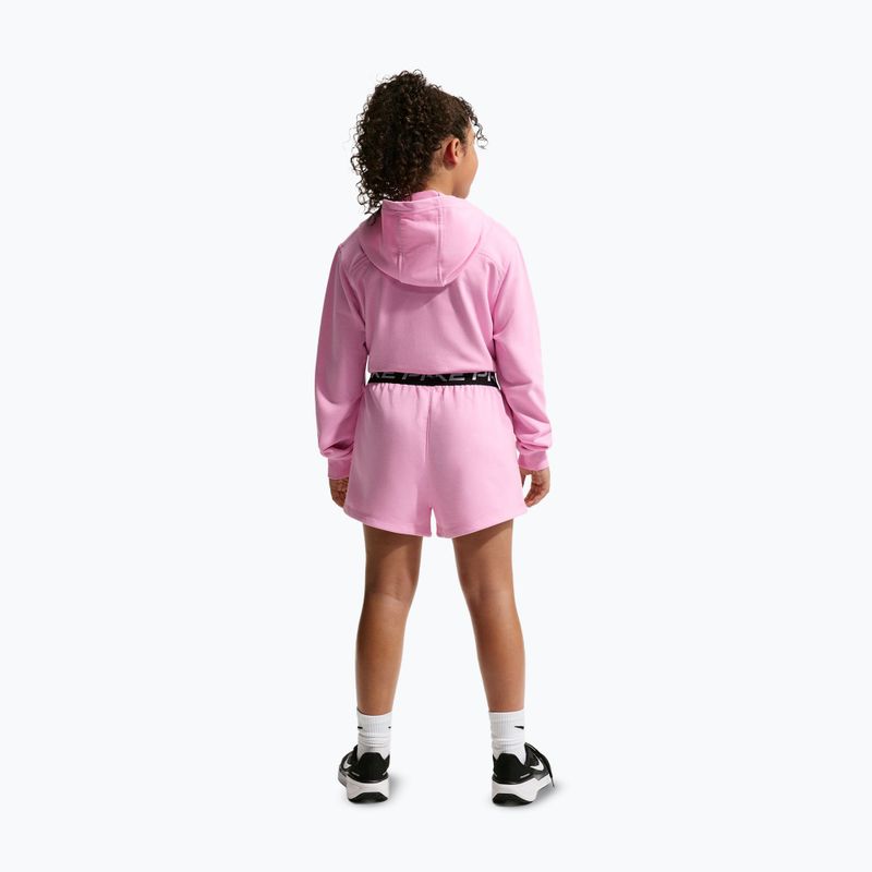 Kindershorts Nike Pro Fleece pink rise/pink rise/black/white 3