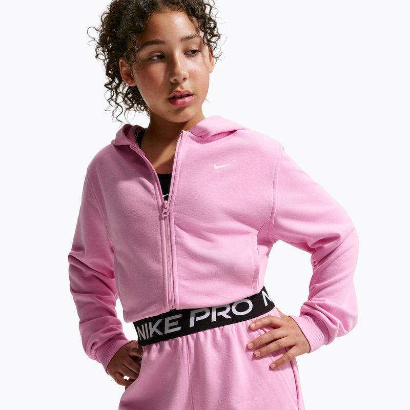 Kindershorts Nike Pro Fleece pink rise/pink rise/black/white 4