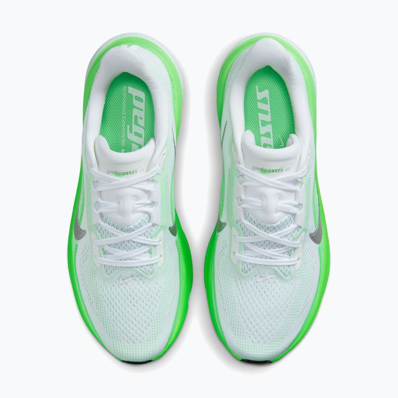 Laufschuhe für Damen Nike Pegasus 42 white/green strike/metallic silver 5